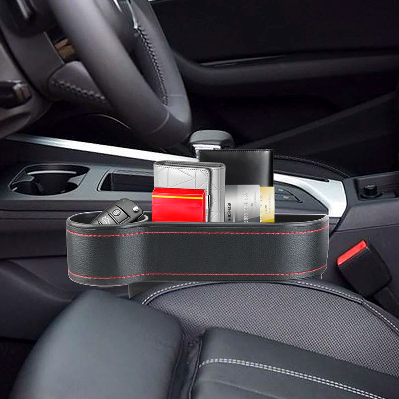 Organizador de Carro Luxo com Porta-Copos e Carregadores USB Integrado